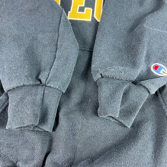 Champion Georgia Tech Yellow Jackets Sweatshirt Adult Medium Black Faded Hoodie - Picture 8 of 16